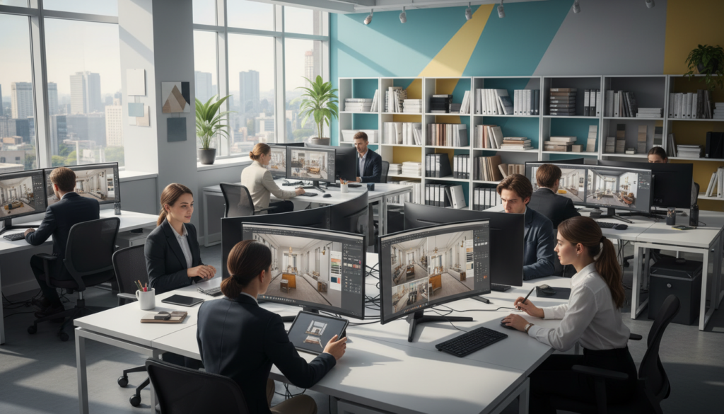 SketchUp training workspace for interior design students SketchUp training workspace for interior design students