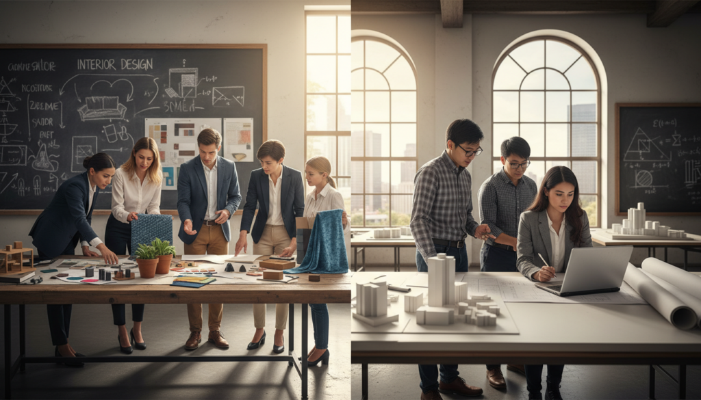 interior design vs architecture educational requirements